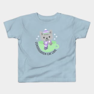 Constellation Cat Cafe: Winter Logo Kids T-Shirt